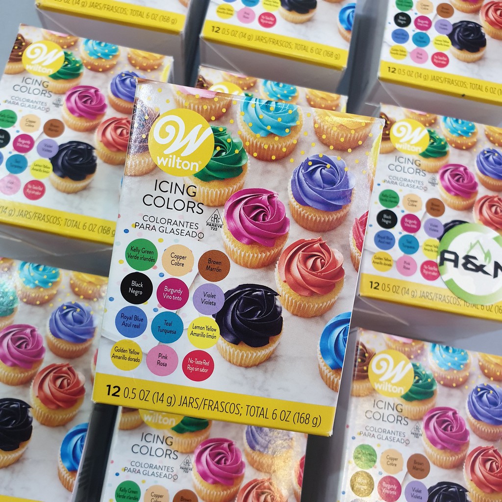 [Mã GROSALE2703 giảm 8% đơn 250K] Màu thực phẩm Wilton Icing Color set 8 - set 12