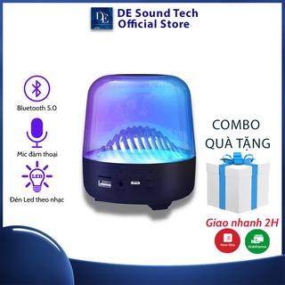 Loa bluetooth mini de - l17b, loa bluetooth không dây đèn led 7 màu theo nhạc, hỗ trợ thẻ nhớ, fm - bảo hành 12 tháng