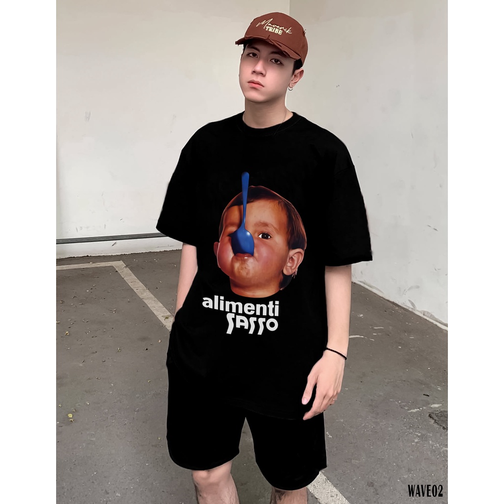 Áo thun ALIMENTI Basic Tee phông nam nữ tay lỡ