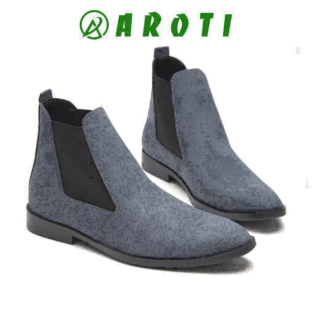 Giày chelsea boots da lộn, cổ chun, đế khâu chắc chắn- mã cb548X