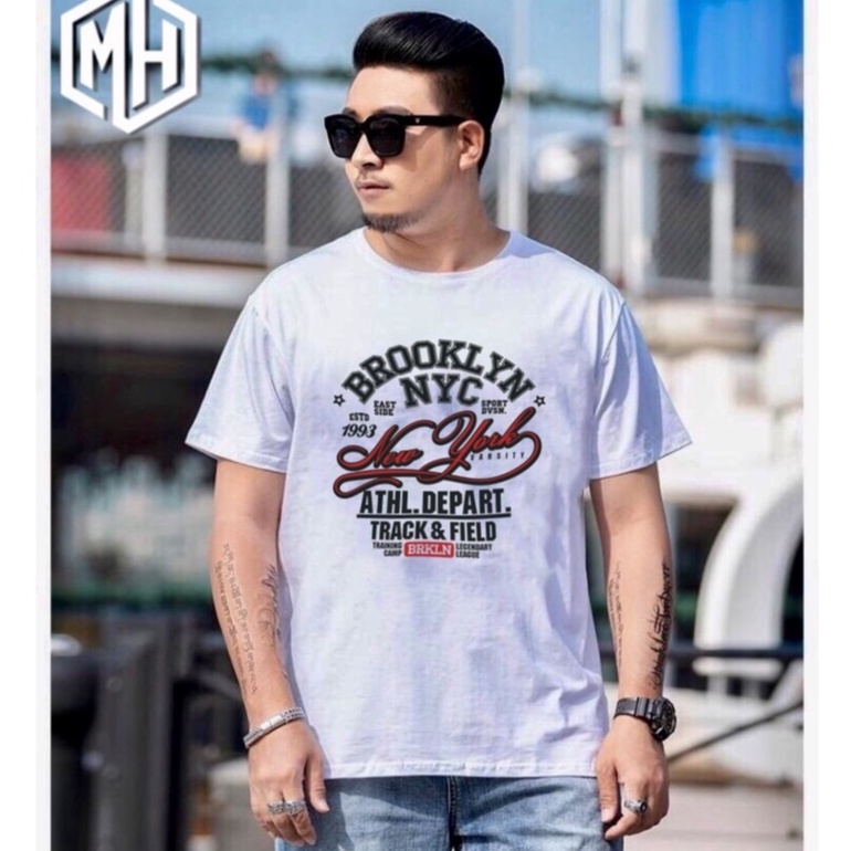 Áo thun BIG SIZE nam nữ từ 50 - 120kg cotton dày dặn và thoáng mát mẫu NYC - MH Store