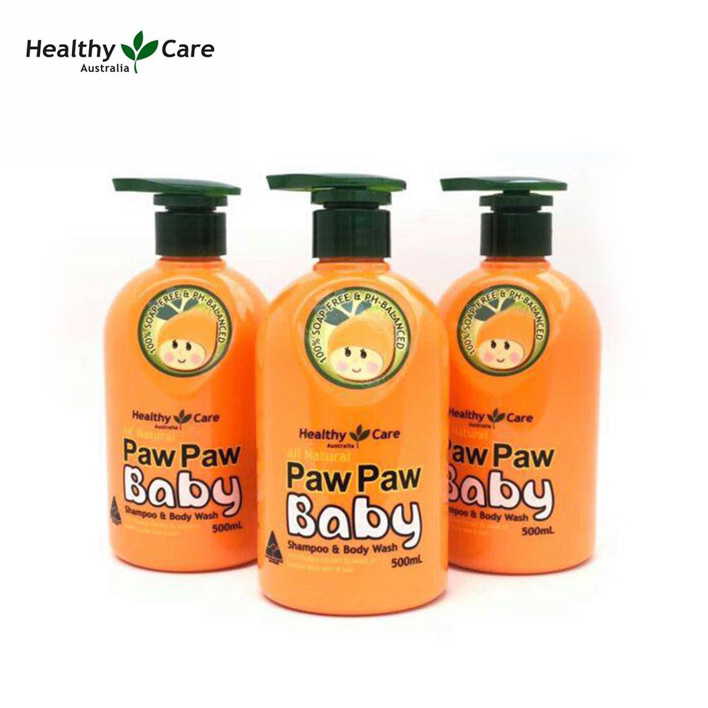 Free Ship Sữa tắm gội cho bé - Healthy Care All Natural Paw Paw Baby 500ml