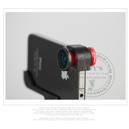 ỐNG KÍNH 3 TRONG 1 CHO IPHONE (LENS MACRO, FISH EYE, GÓC RỘNG) - LOẠI KẸP GÓC