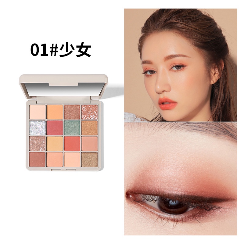 Phấn Mắt LAMEILA 16 ô Pastel lâu trôi chính hãng