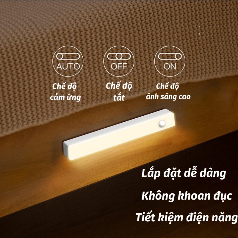 Đèn Cảm Biến, Đèn Led Cảm Ứng Chuyển Động Gắn Tủ Quần Áo, Hành Lang, Phòng Ngủ, Phòng Tắm Tự Động titan.st