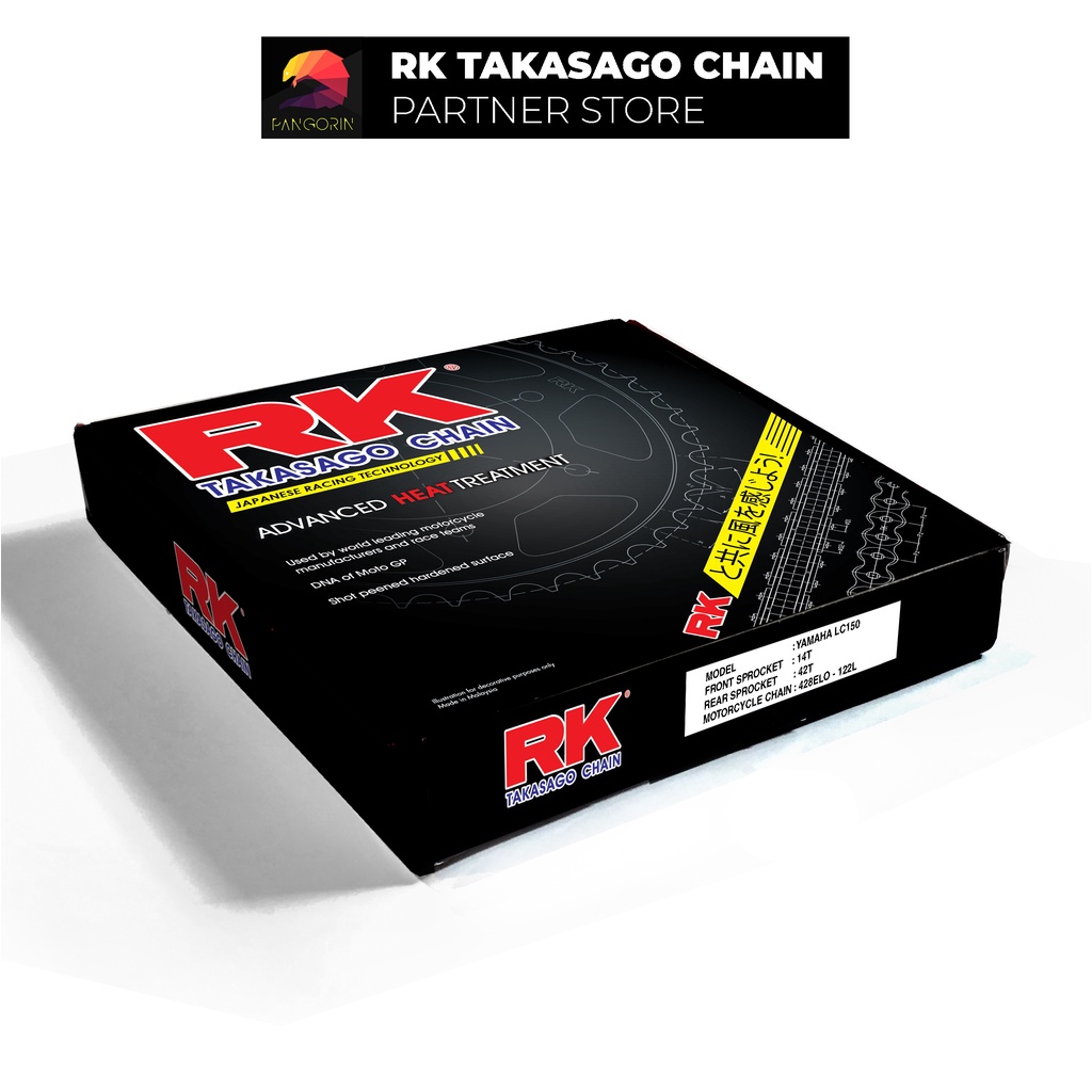 Nhông Sên Dĩa xe máy Yamaha Exciter 150 - Nhông Sên Dĩa RK - Nhông Dĩa thép - Sên có phốt O-ring chuyên tải nặng