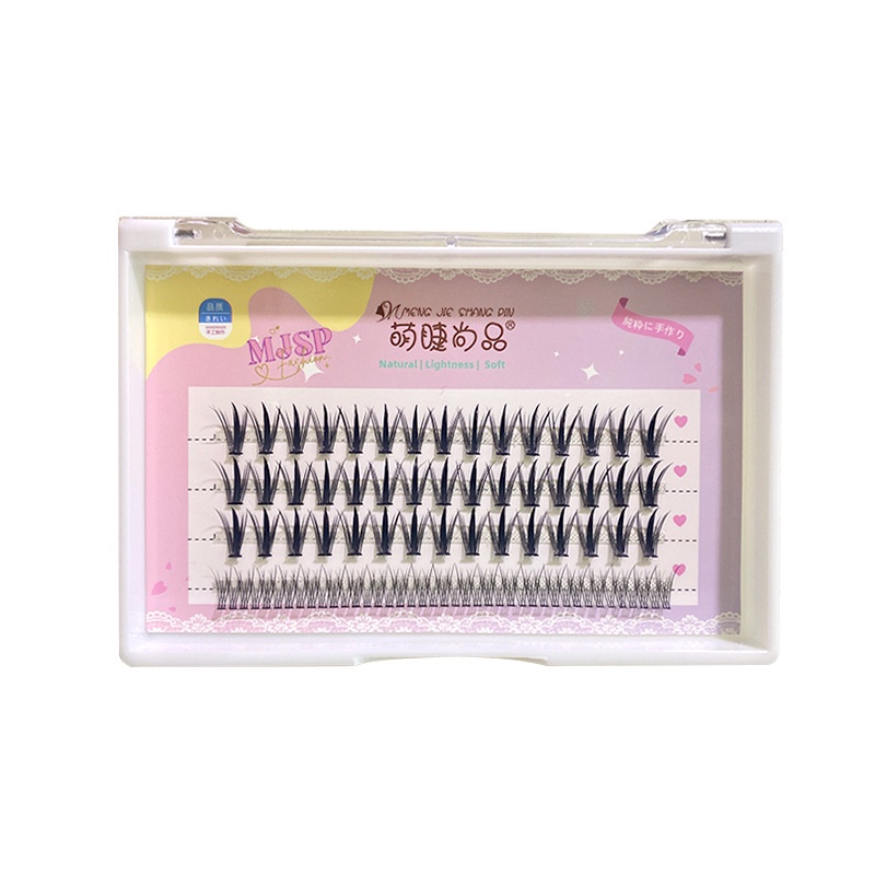 Mengjieshangpin Bộ Lông Mi Giả Búp Bê Barbie Dày Dặn Mắt To + Đuôi Nàng Tiên Hóa Trang Cho Người Mới Bắt Đầu