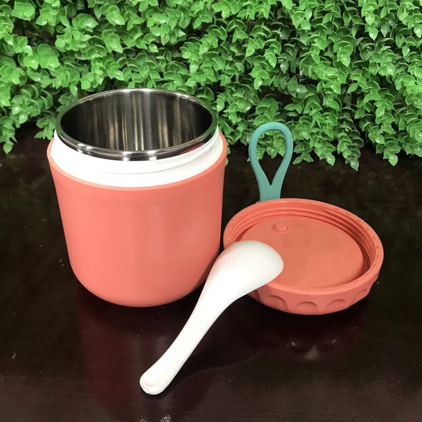 [COMBO] Hộp đựng cơm văn phòng giữ nhiệt lúa mạch 2 tầng lõi inox 304, dung tích 1,5 lít + Cốc ủ cháo