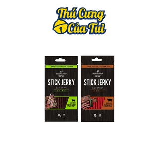 Bánh snack thưởng cho chó thịt bò cừu que bow wow 40g - thú cưng của tui