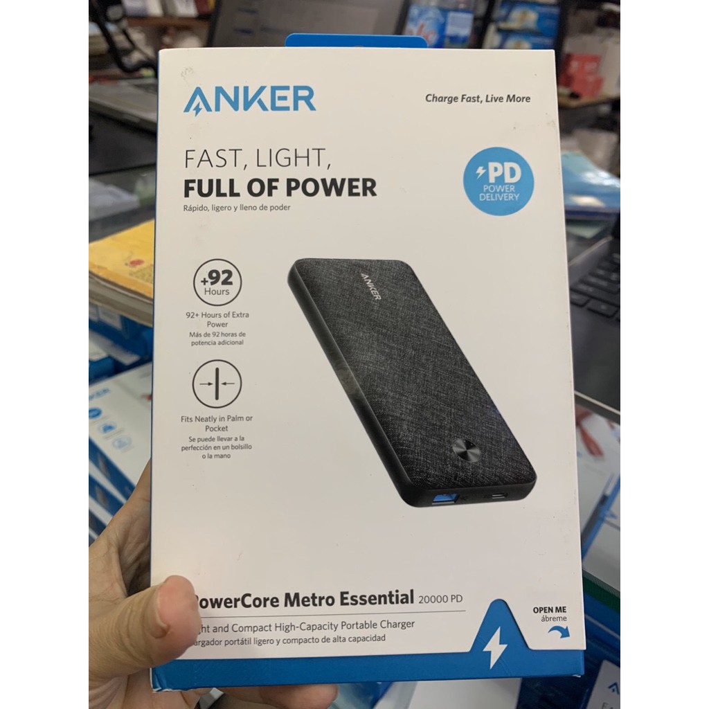 Sạc Dự Phòng ANKER PowerCore Metro Essential 20.000 PD - A1281 (Bảo Hành 18T)