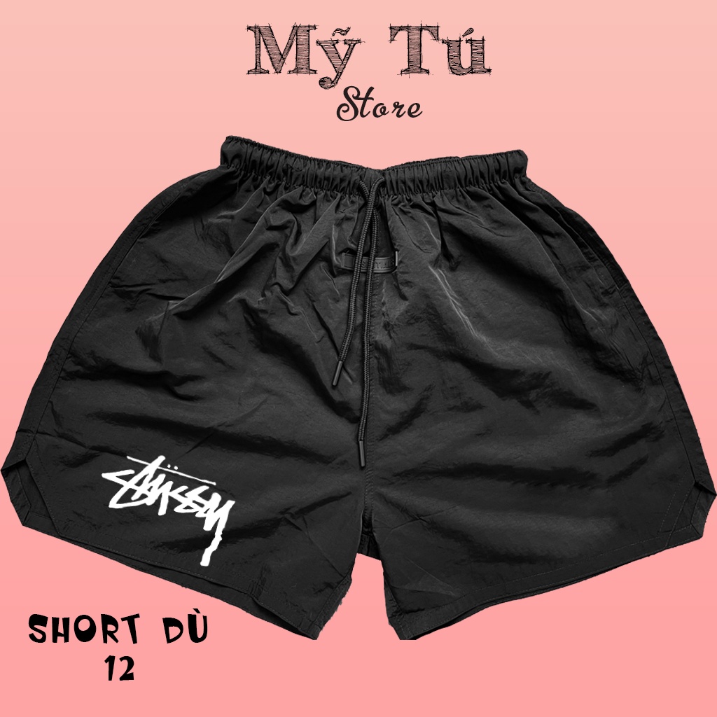 Quần Short Dù Nhăn ESSENTIALS 12 Stussy - Mỹ Tú Store