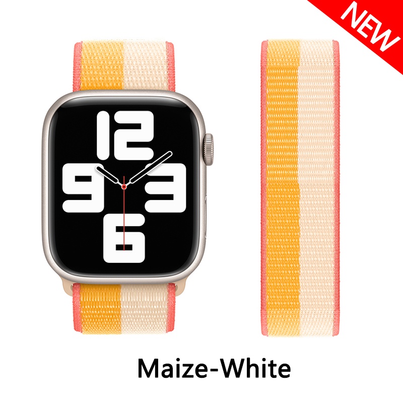Dây đeo sợi Nylon thoáng khí thay thế cho đồng hồ thông minh Smart watch Series 7 6 5 SE 4 3 45mm 41mm 38MM 42MM 40MM 44MM