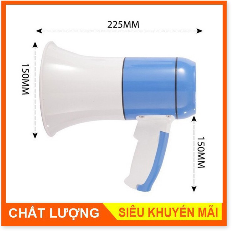 Loa Phóng Thanh Pin Sạc Cầm Tay  Megaphone MS16-003 Có Khe Cắn USB, Ghi Âm Phát Lại