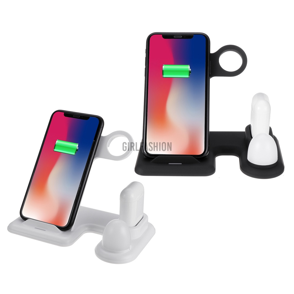 4 in1 Wireless Charger Charging Stand For Apple Watch 5/4/3/2/1 Airpod Cellphone