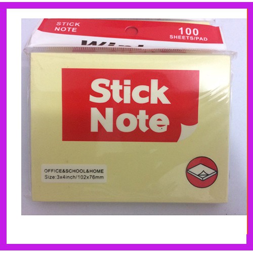 [Giá Kho]-Giấy Note Vàng WINTEX 3X4-Giấy Ghi Chú