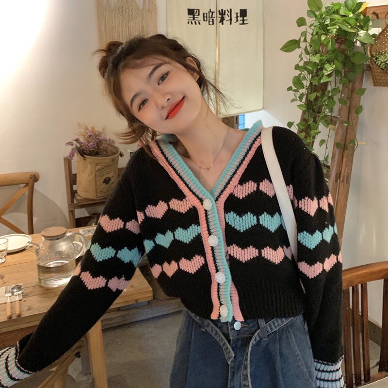 Áo len nữ, Áo len croptop kiểu dáng năng động trẻ trung hàng QC loại 1.