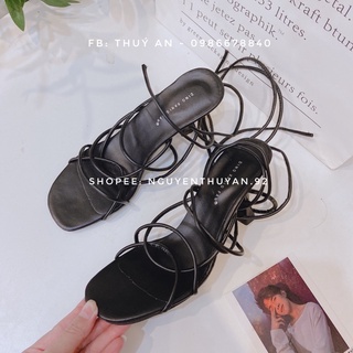 (Order) Sandal buộc dây cao gót 9cm {VIDEO +ẢNH THẬT}