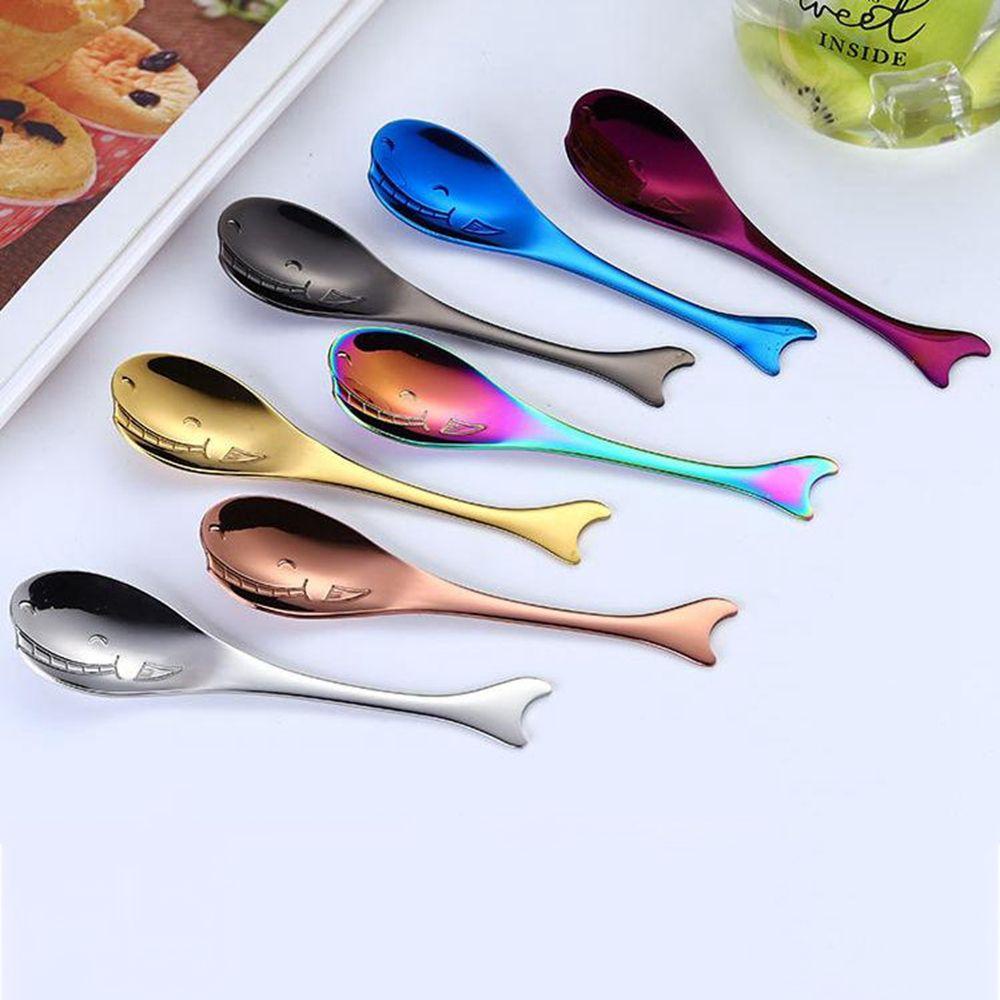 Muỗng Cà Phê Bằng Thép Không Gỉ 304 Hình Cá Voi Phong Cách Trung Hoa