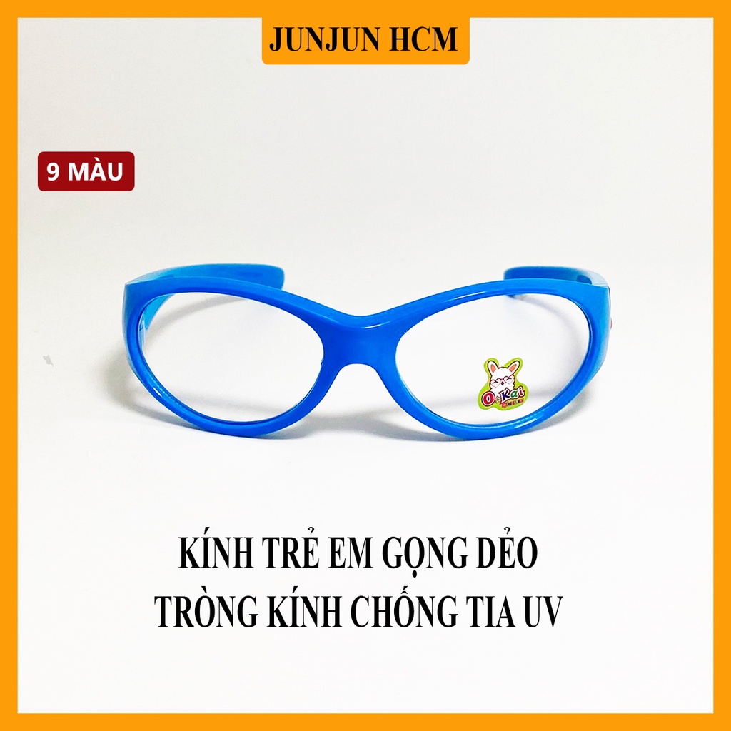 Kính mát trẻ em cao cấp JJ1634TRONG gọng nhựa dẻo, tròng trong suốt chống bụi, chống chói, chống tia UV an Toàn cho bé