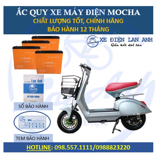 Ắc quy xe máy điện MOCHA - Ắc quy xe điện chính hãng - Bảo hành 12 tháng