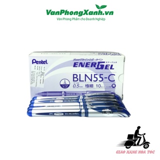 Bút gel pentel bln55-c 0,5mm - màu xanh