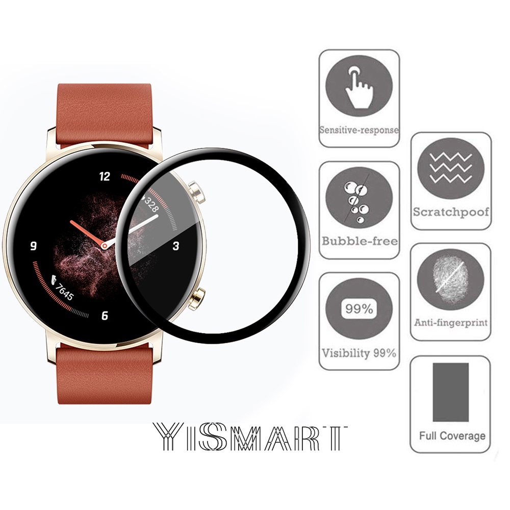Miếng Dán Bảo Vệ Màn Hình Hình Tròn Gt2 5D Cho Huawei Watch GT 2 42MM