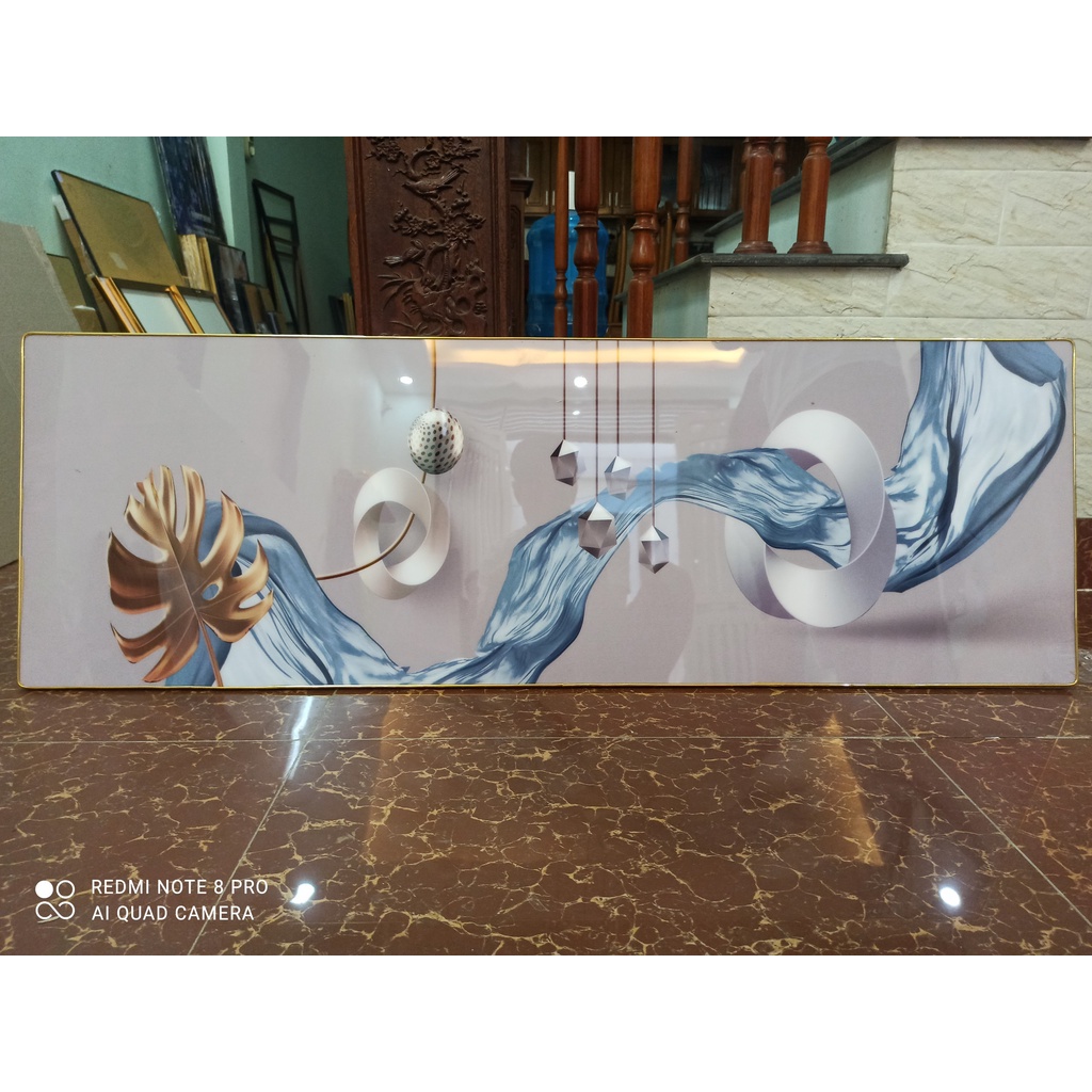 Tranh Treo Tường Tranh Đơn 1 bức Dài Đôi Công Tình Nhân Trang Trí Đầu Giường Phòng Ngủ Phong Cách Hiện Đại