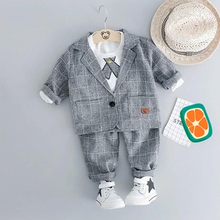 Set đồ vest 3 món lịch lãm cho bé trai 1-6 tuổi mới