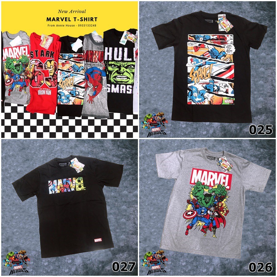 [TẶNG QUÀ NGAY] khi mua Áo thun hình MARVEL chính hãng MV023 - MV028, 100% Made in Thailand | Shopee Việt Nam