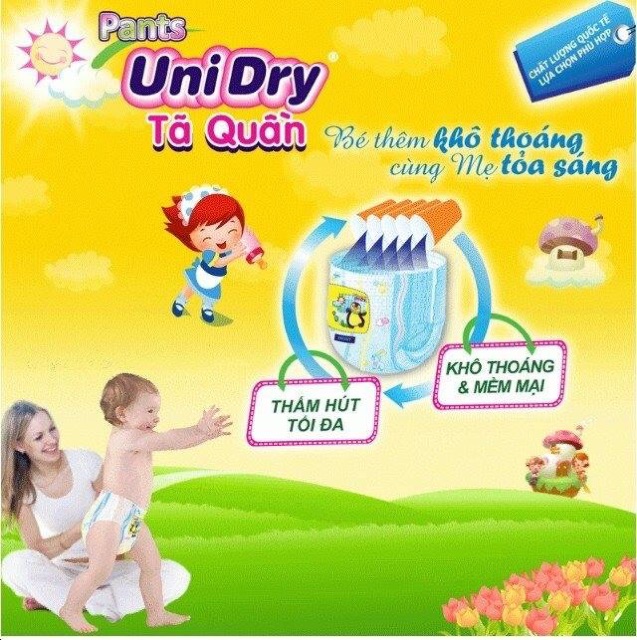 TẢ QUẦN UNIDRY M60/L54/XL48( MẪU MỚI)mua 2 bịch tặng khăn ướt 20 tờ