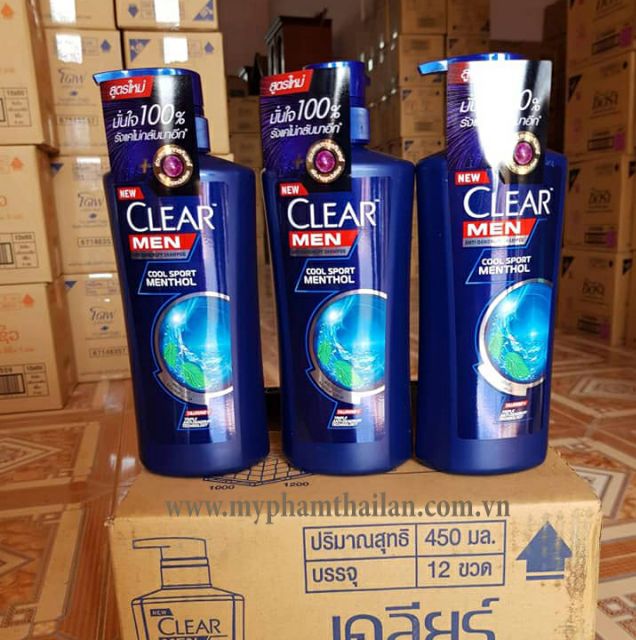 1 Chai dầy gội Clear men ThaiLand 450ml.