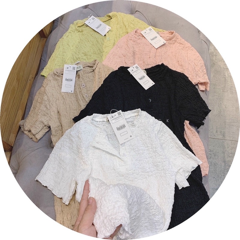 ( chuyên sỉ) Áo thun xốp khuy tay ngắn xinh chuẩn shop H.N.M STORE