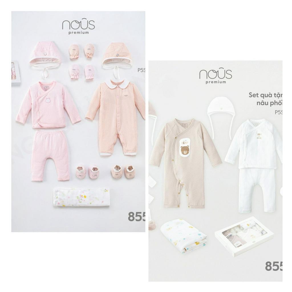 [ Nous] Set Quà Tặng 9 Món Sơ Sinh Nous 2023 Siêu Xinh Xắn Chất Mềm Mại Cho Bé 3-6kg