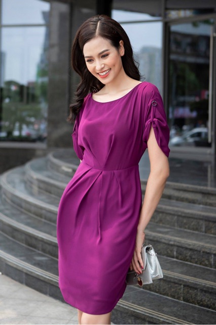 Đầm Elise XL màu tím
