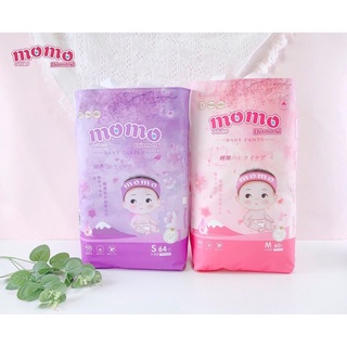 Tã/bỉm momo diamond organic tinh chất hoa anh đào s64/m60/l54/xl50/xxl48/xxxl46