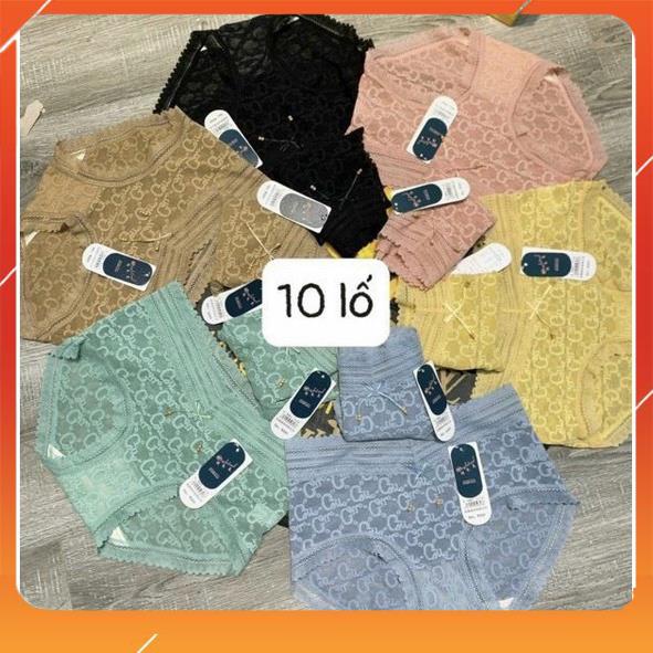 Quần lót nữ ren cao cấp cạp cao kháng khuẩn nâng mông viền cạp mix ren không hằn lộ đường may Q2693