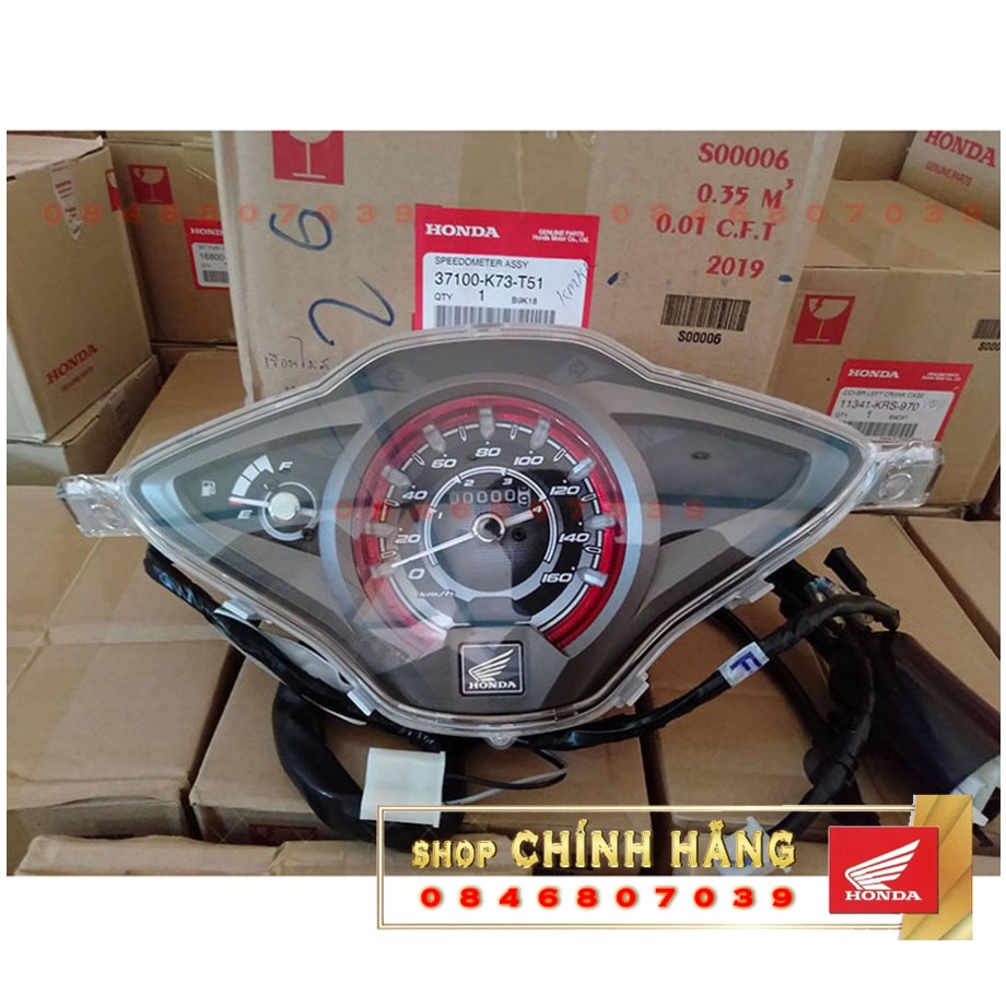 ĐỒNG HỒ ODO HONDA WAVE 125I 2016-2017 NỀN ĐỎ CHÍNH HÃNG WAVE125I (2017-2018) THÁI LAN | 37100-K73-T51 7