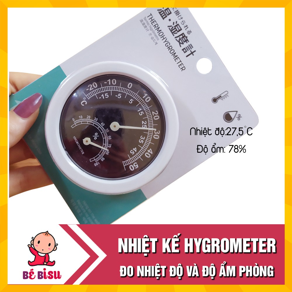 Nhiệt ẩm kế Hygrometer NHẬT BẢN đo nhiệt độ và độ ẩm phòng