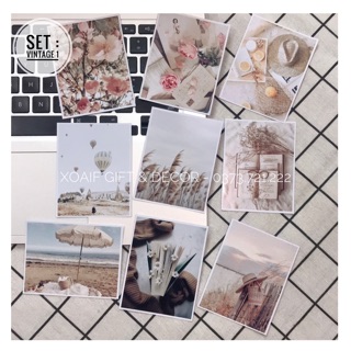 Set 9 tấm thiệp postcard VINTAGE 1 có sẵn decor trang trí phòng cực xinh