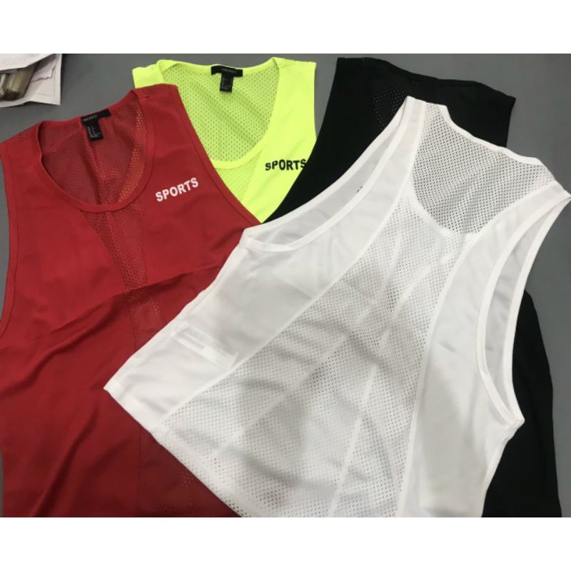 [FREESHIP EXTRA] Áo tanktop tập gym, yoga, aerobic, thể thao Áo tanktop nữ phối lưới