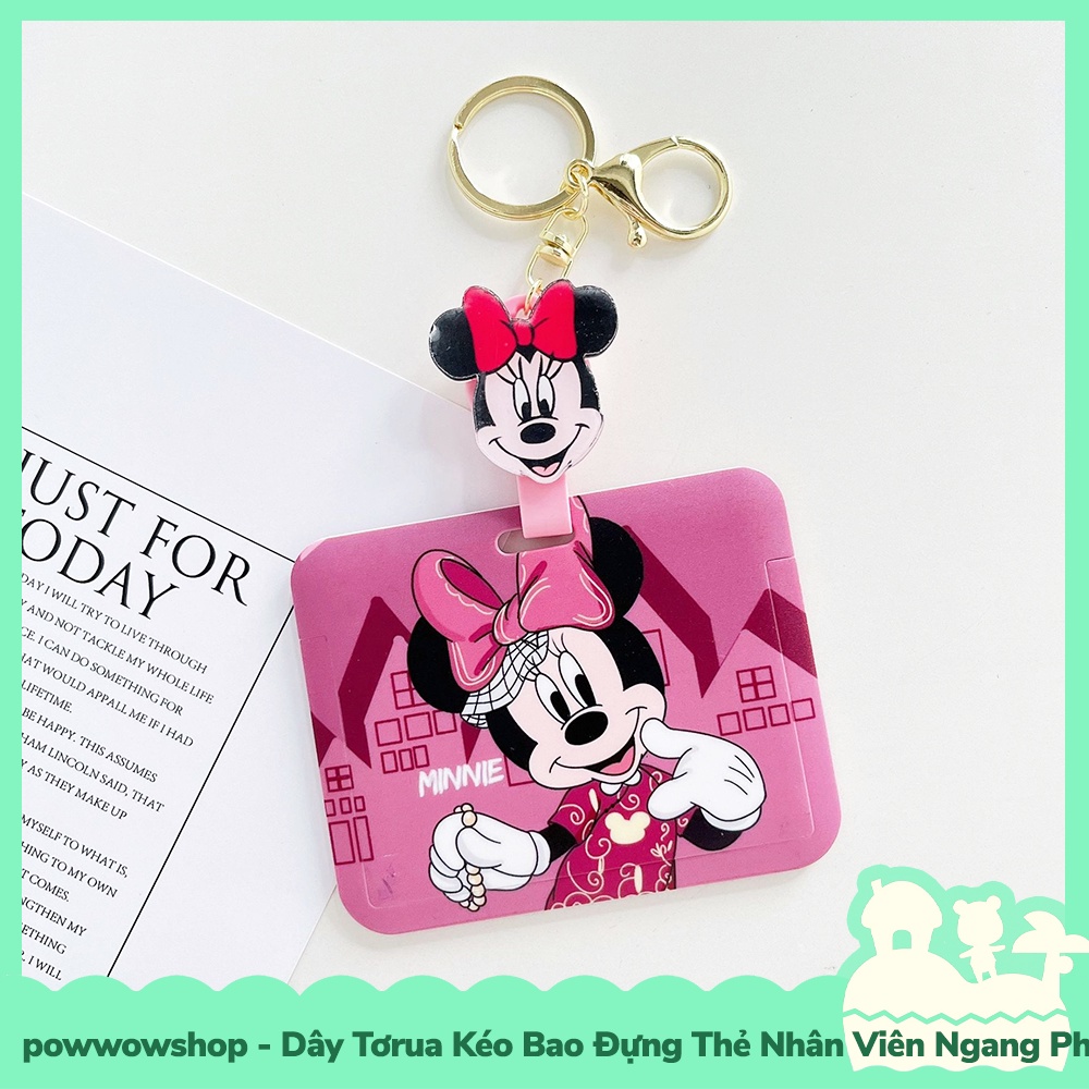 [Sẵn VN - Hỏa Tốc] Dây Tơrua Kéo Bao Đựng Thẻ Nhân Viên Ngang Nhựa PC + Acrylic Mẫu Nhân Vật Hoạt Hình Disne Life Style