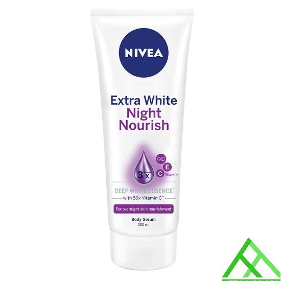Serum dưỡng thể trắng da ban đêm Nivea Extra White Night Nourish 200ml