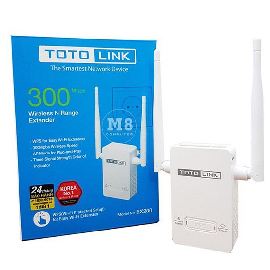 Bộ phát wifi Totolink EX200 có chức năng repeater | BigBuy360 - bigbuy360.vn