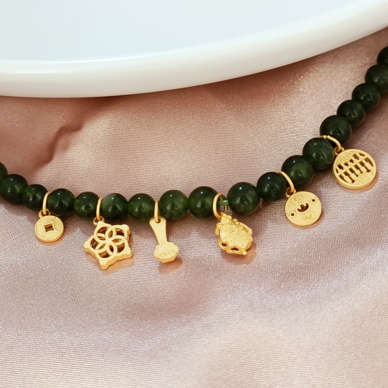 Phụ Kiện Trang Sức DIY Hình Đồng Xu Năm Cánh Màu Sắc Cát Vàng