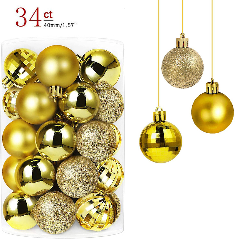 Set 34 Quả Cầu Treo Trang Trí Giáng Sinh 4cm