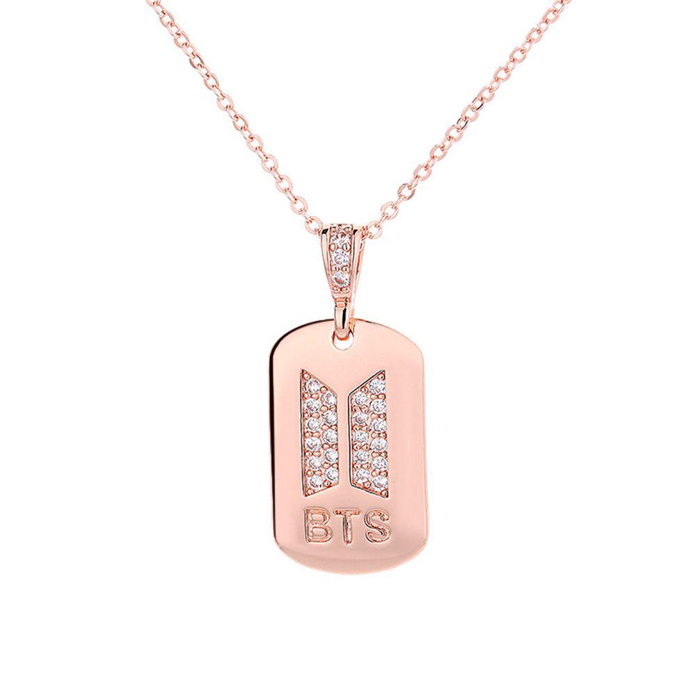 Vòng cổ Mặt Hình logo BTS Phong Cách Quân Đội Thời Trang Cho Nữ