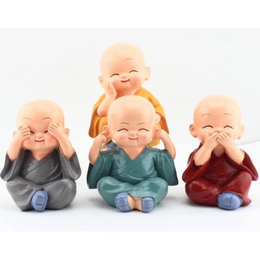 Bộ 4 tượng hòa thượng tứ không (có hộp)