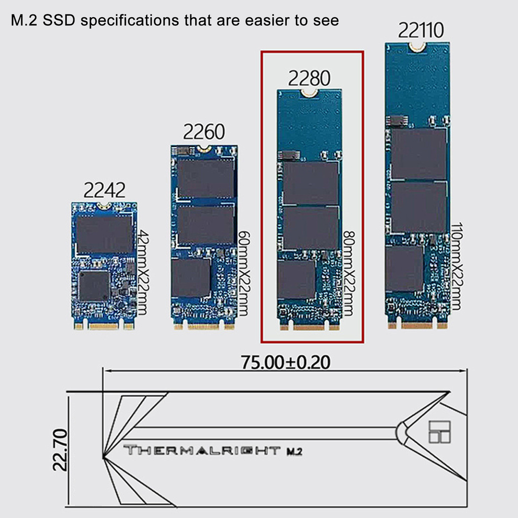 Bộ Tản Nhiệt M.2 2280 Ssd Cho Máy Tính / Laptop