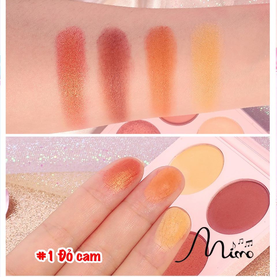 Phấn Mắt 4 Màu Wodwod Make-up Phấn trang điểm mắt ánh nhũ láp lánh