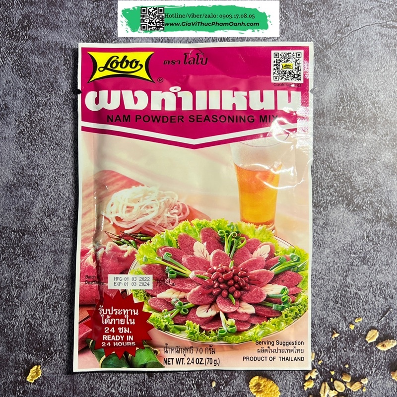 Gia vị làm NEM CHUA Lobo Thái Lan (70gr)
